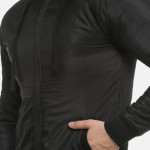 Men Black Solid Windcheater Bomber Jacket