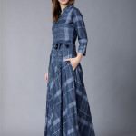 Women Navy Blue Printed Maxi Dress