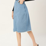 Blue Denim A-Line Skirt