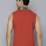 Men Red & White Printed T-shirt