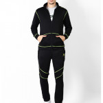 Men Black Solid Tracksuit