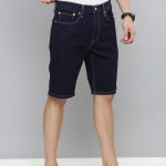 Men Black Denim Shorts