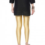 Women Ankle Length Shimmer Legging(gold)