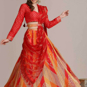 Embellished Lehenga Choli Set with Dupatta